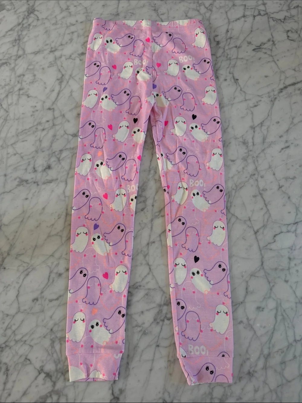 NWT Girls Glow in the Dark Ghost Snug Fit Cotton Pajamas Sz 8